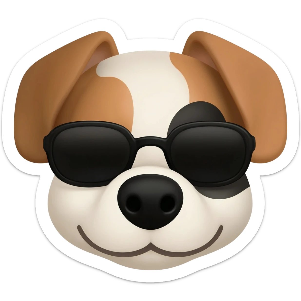 Dog with sunglasses sticker