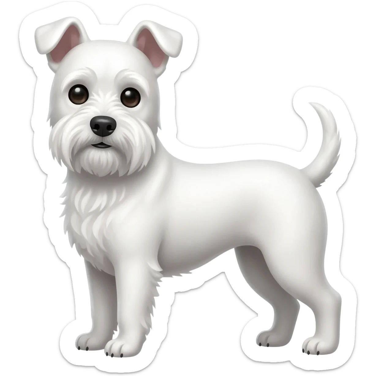 White terrier dog sticker