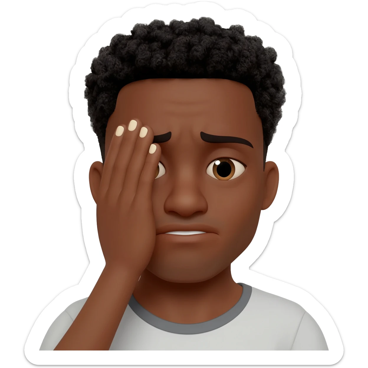 Facepalm black gay sticker