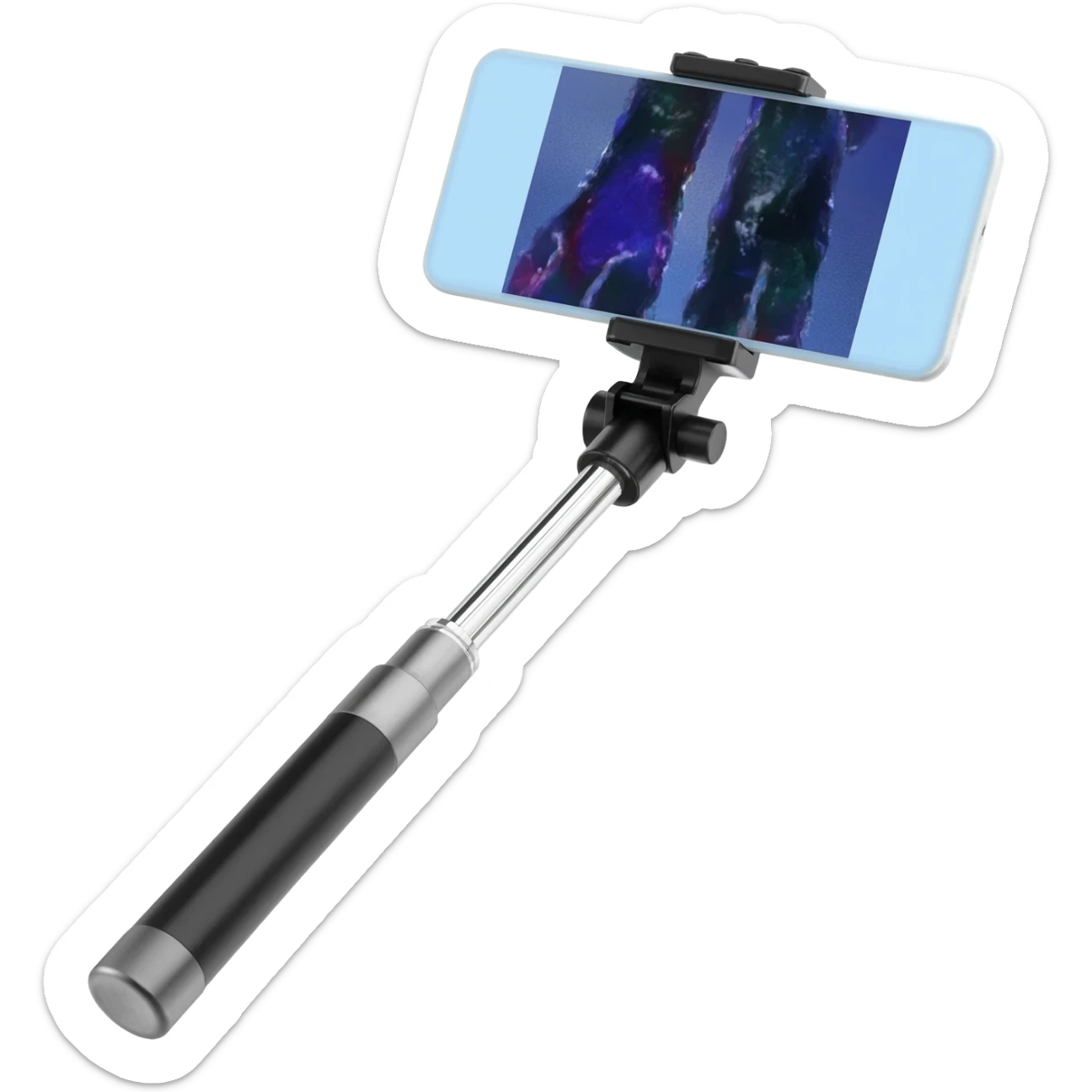 Selfie stick sticker