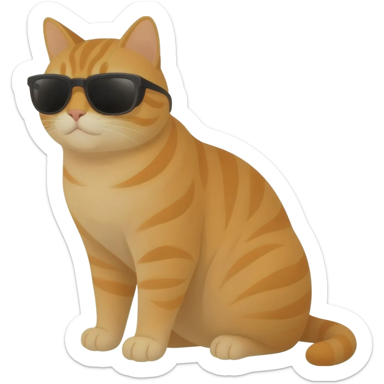 Cat wearing sunglasses sticker