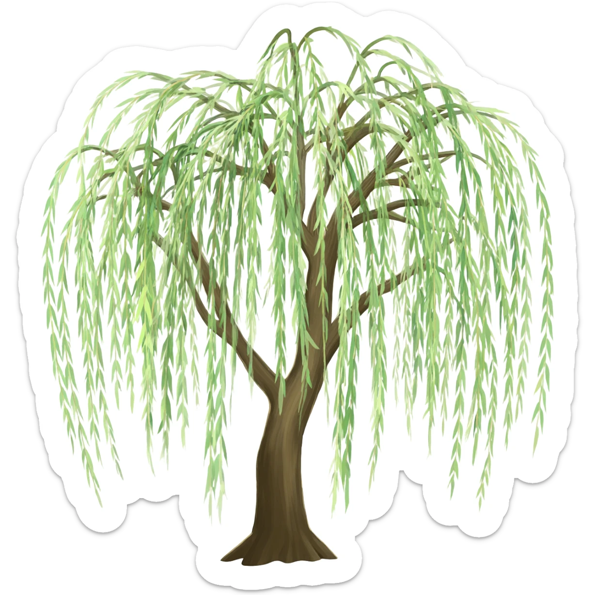 Japanese willow sticker