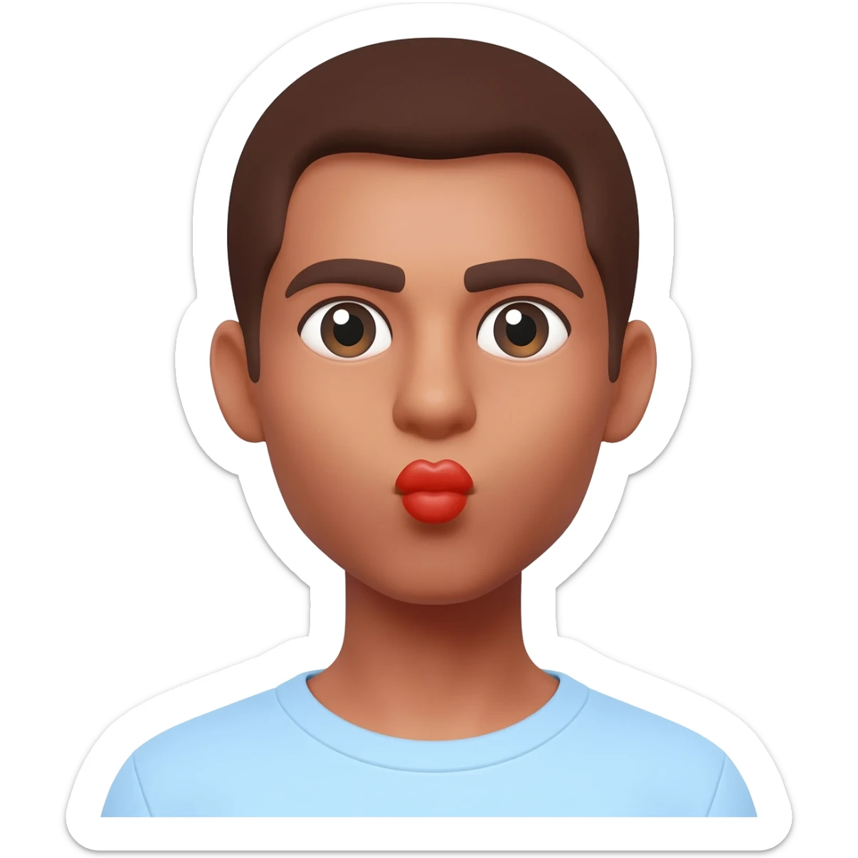Kiss face emojis sticker