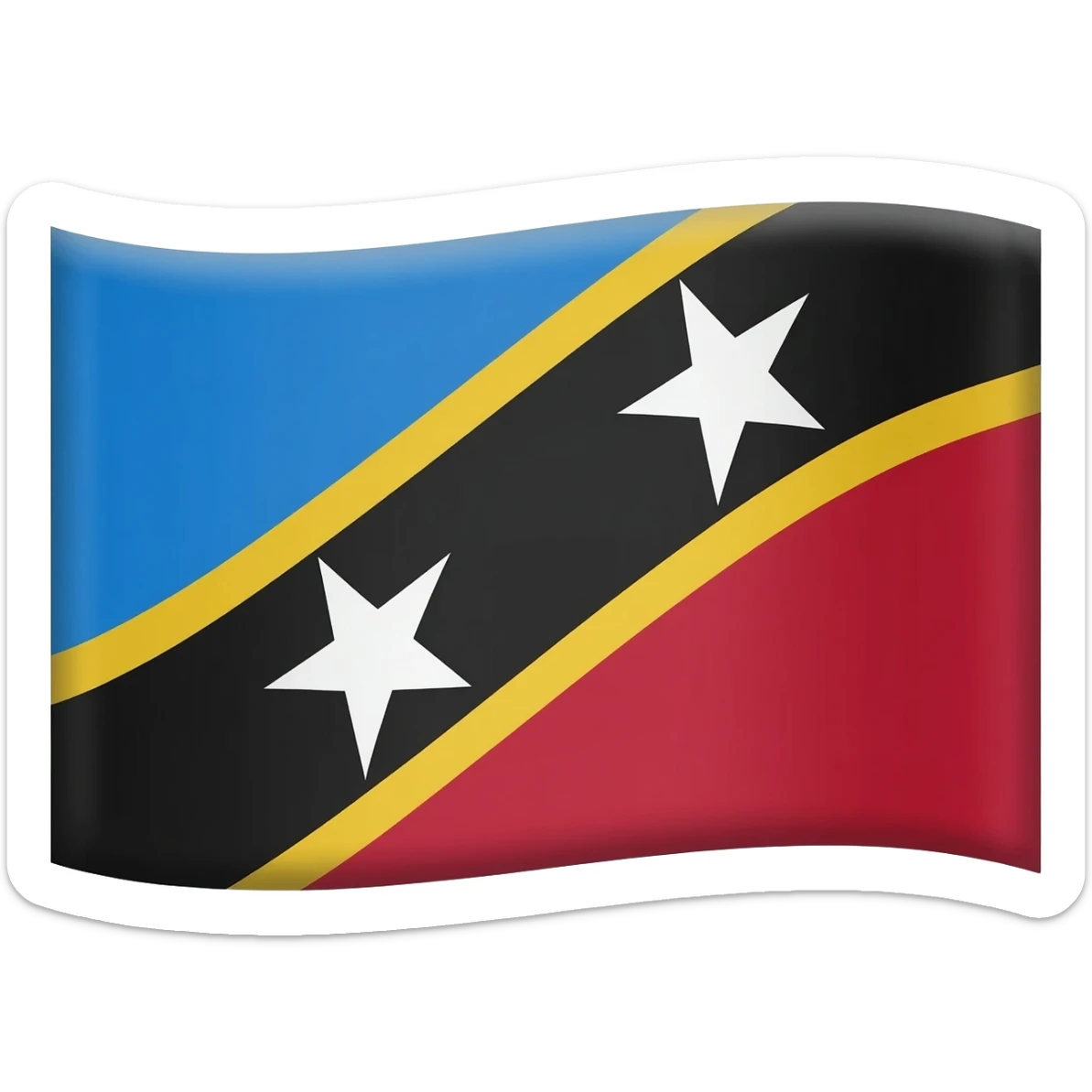 Saint Bitts and bevas emoji flag sticker