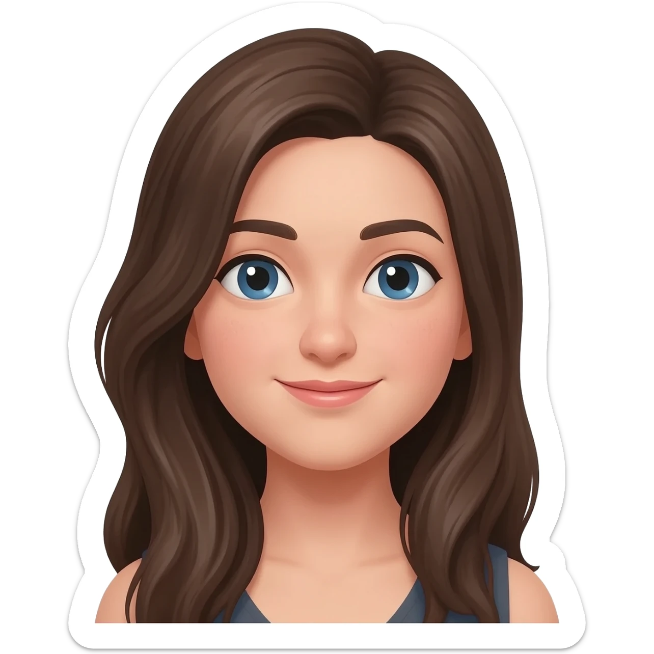 girl with long hair sticker