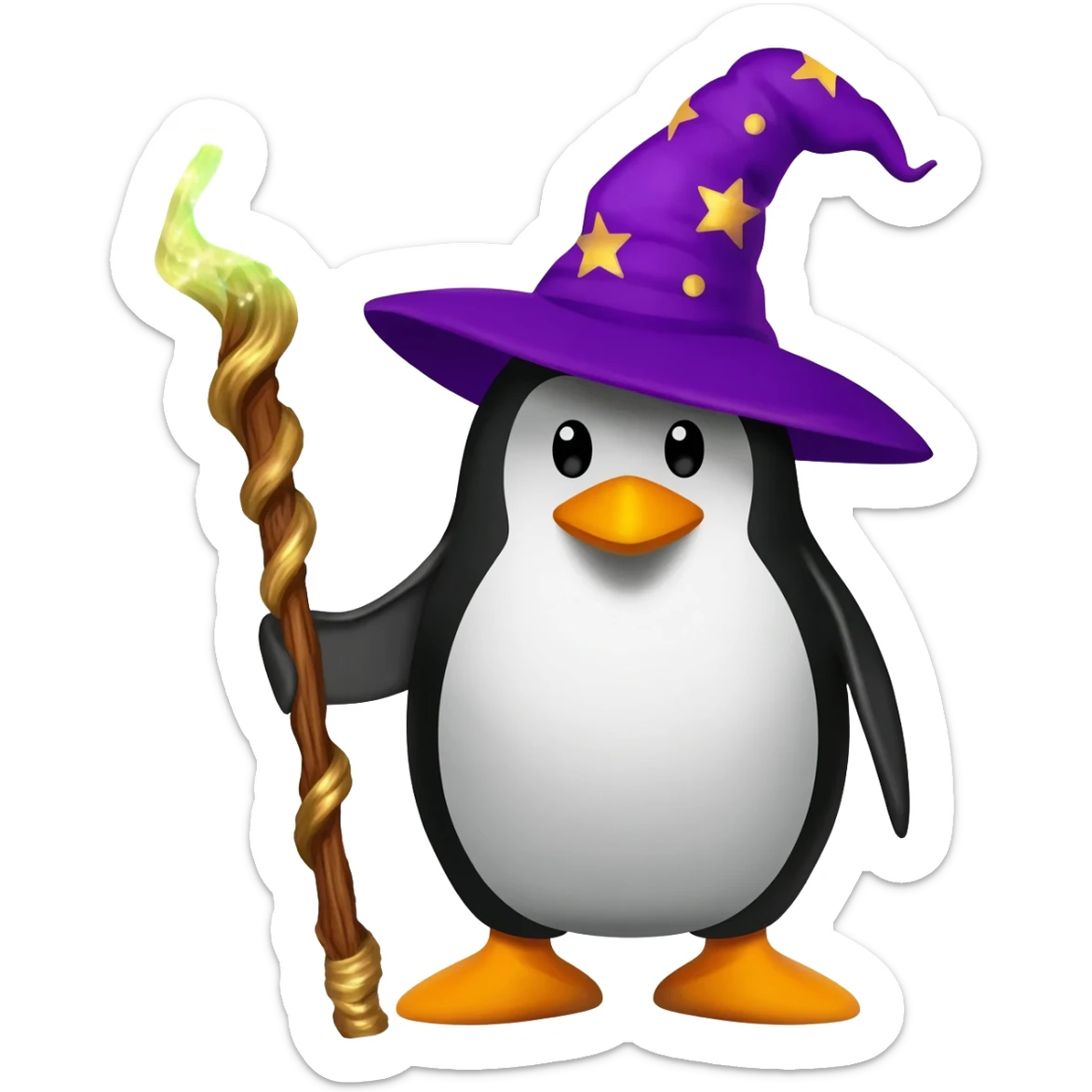 Penguin Wizard sticker