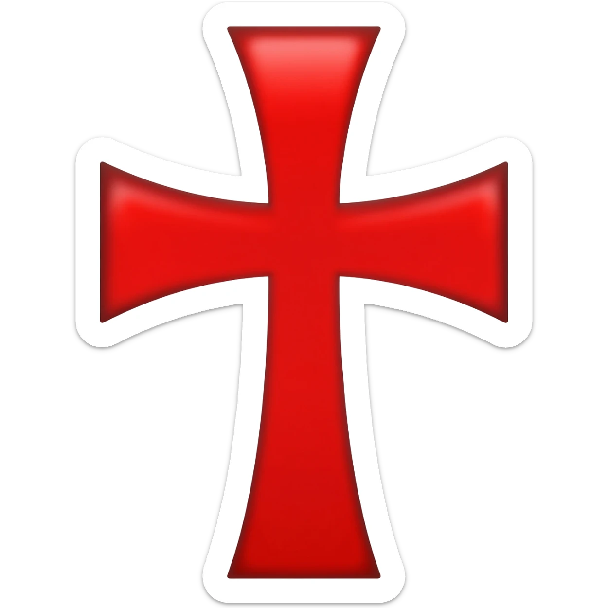 Red Templar cross sticker
