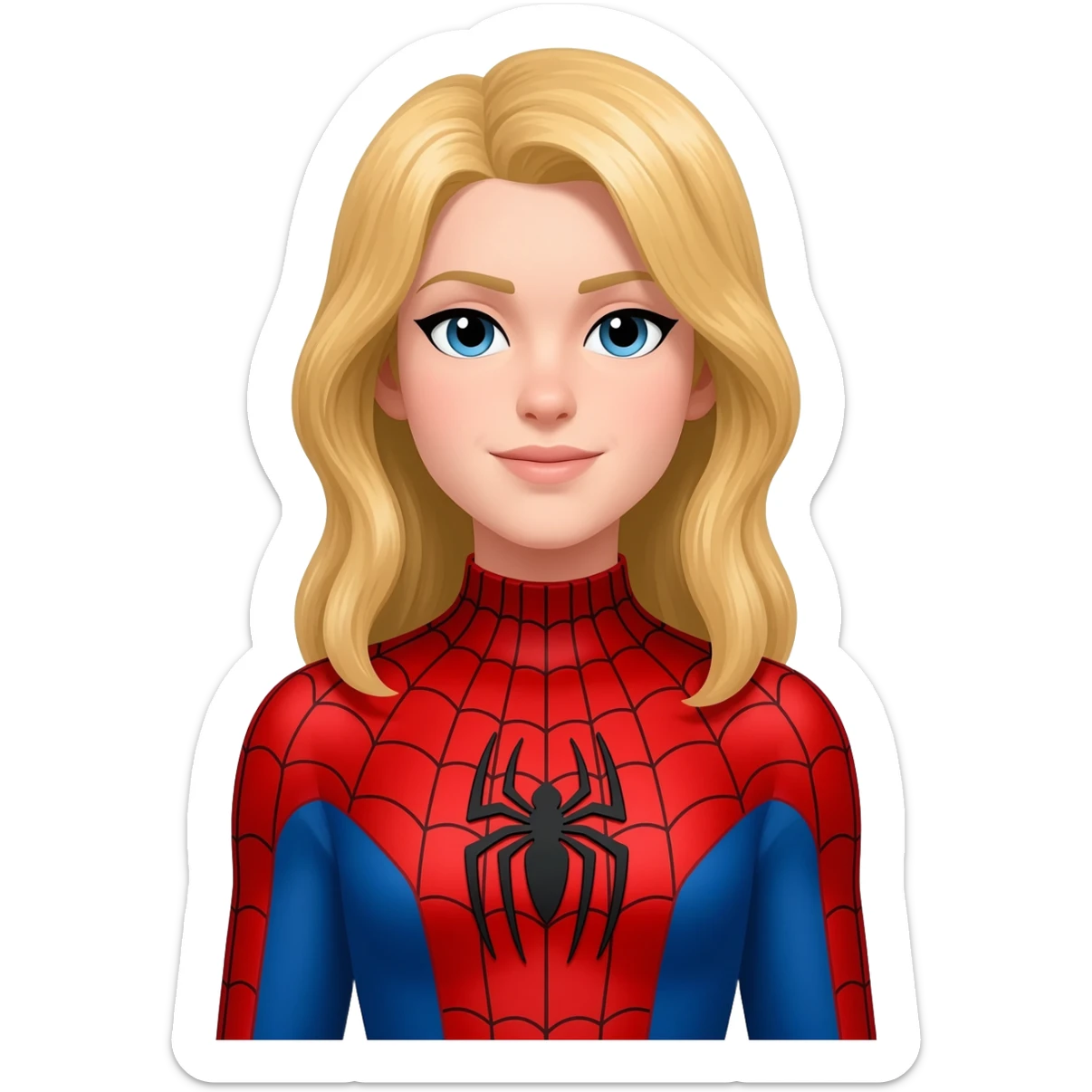 Sipiderman sarışın kadın sticker