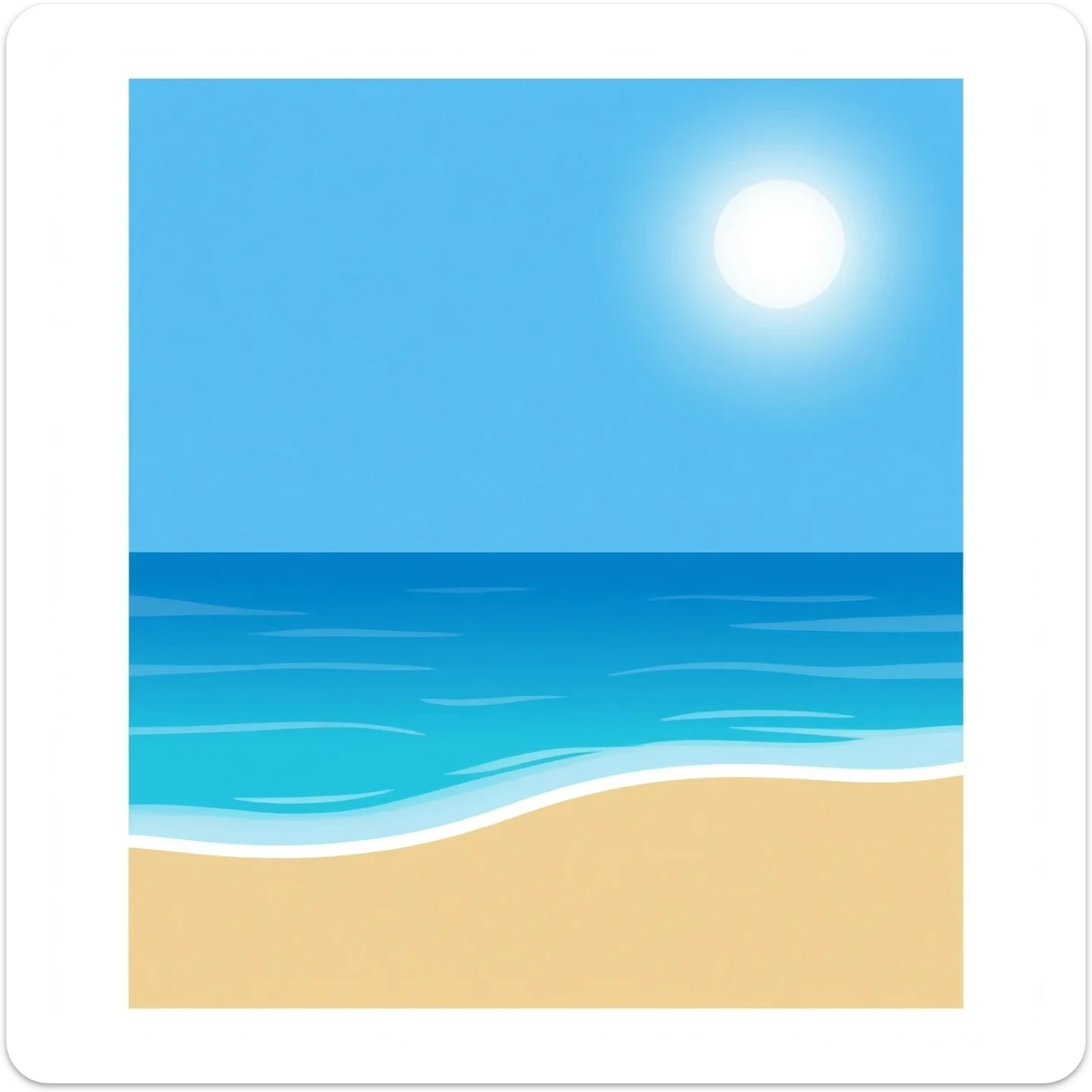 beach blue sticker