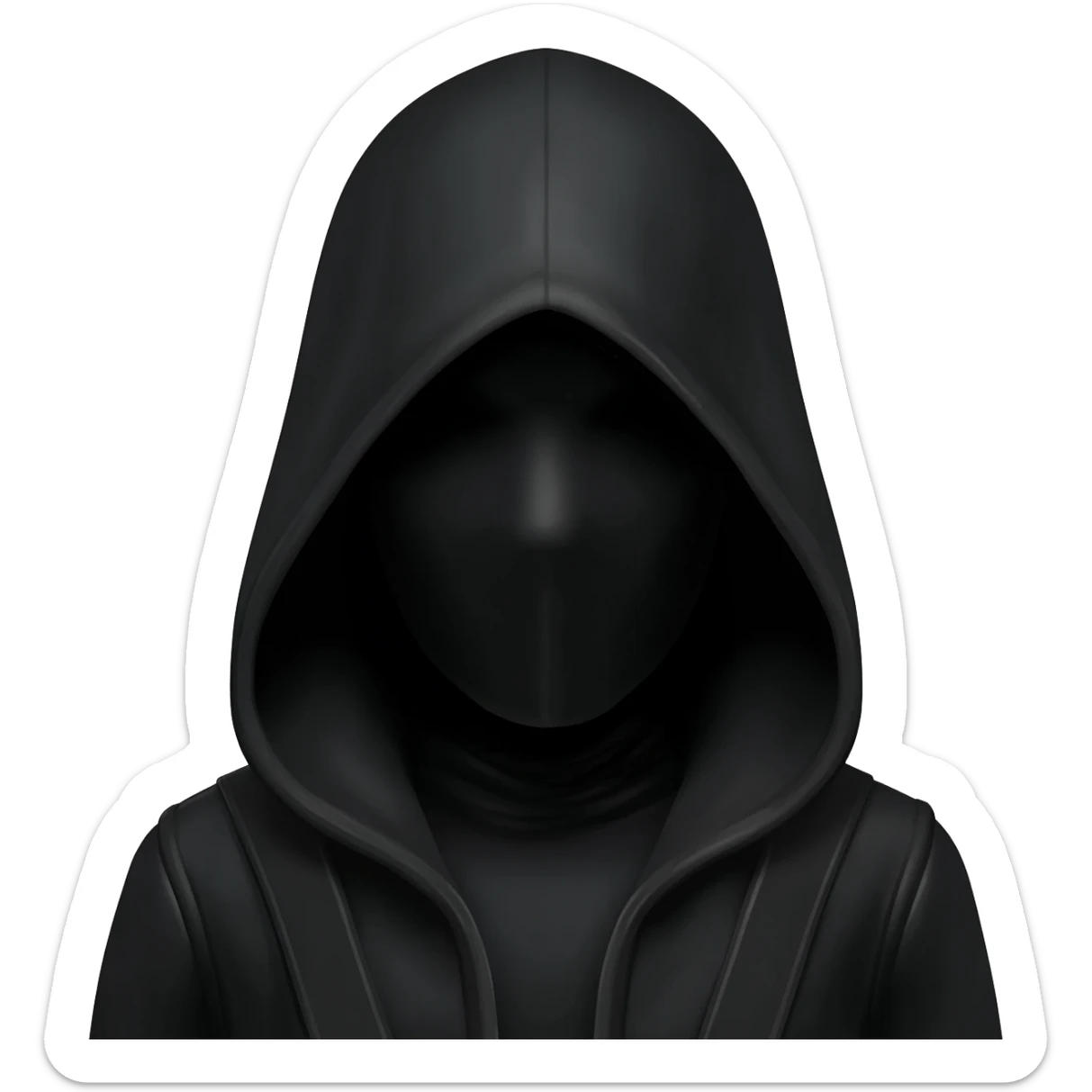 a Assassin in full black out fit sticker