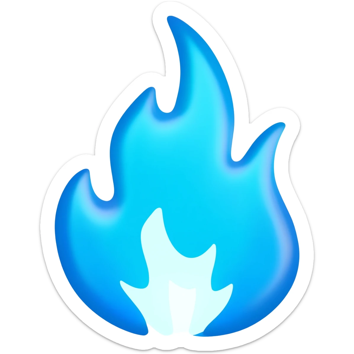 Blue fire sticker
