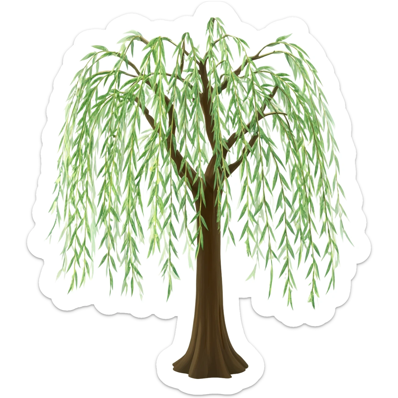 Japanese willow sticker
