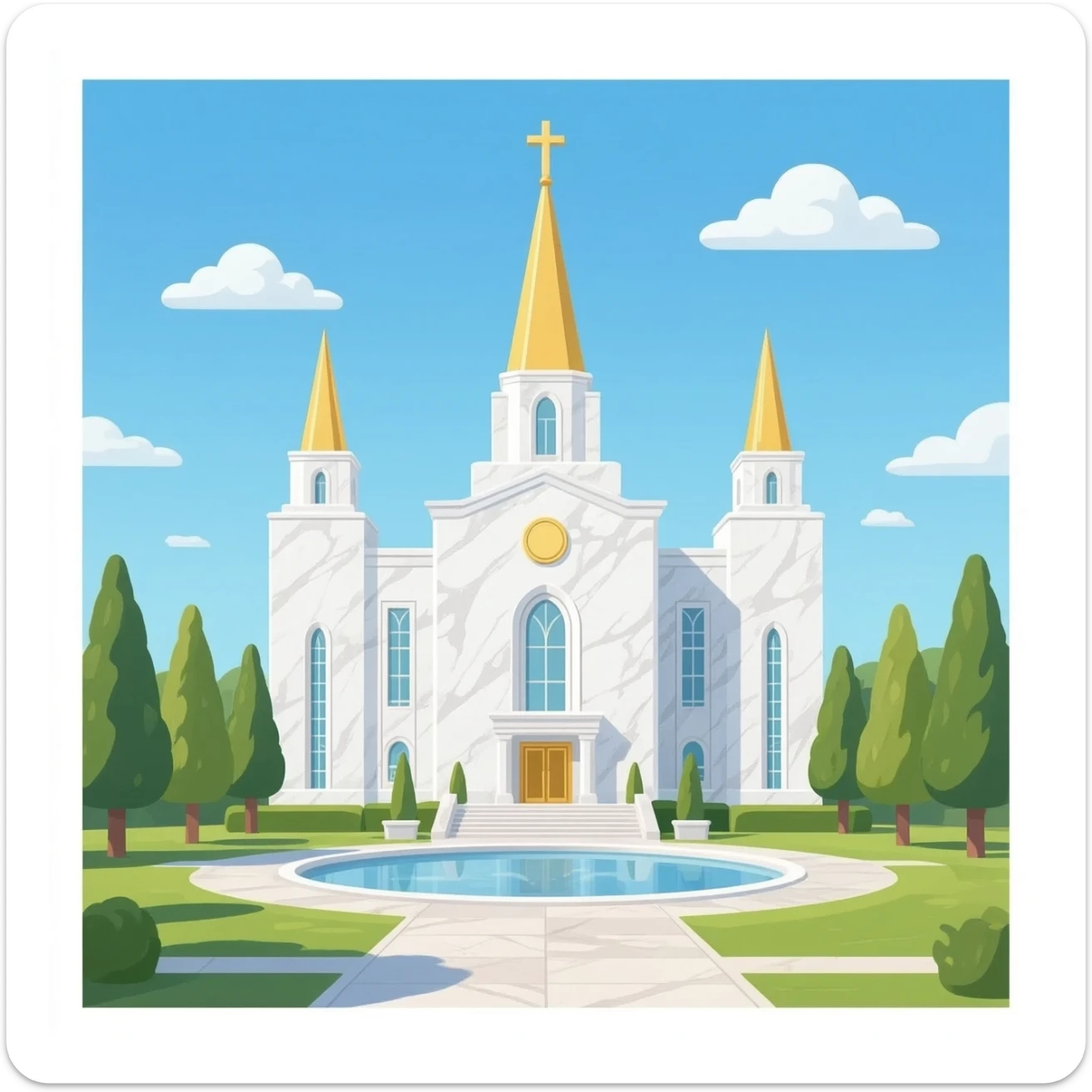LDS temple sticker