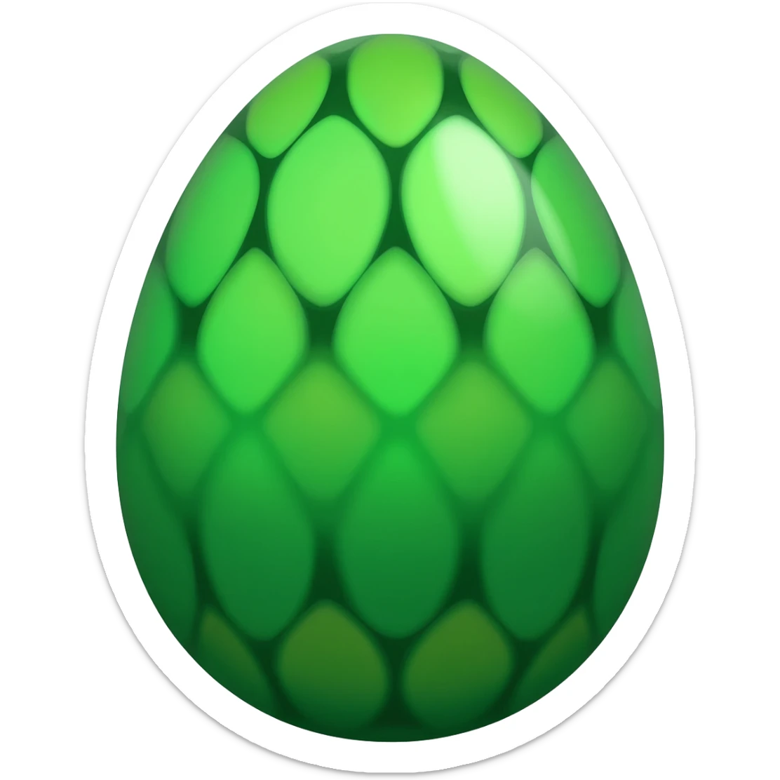 Green scaled dragon egg sticker