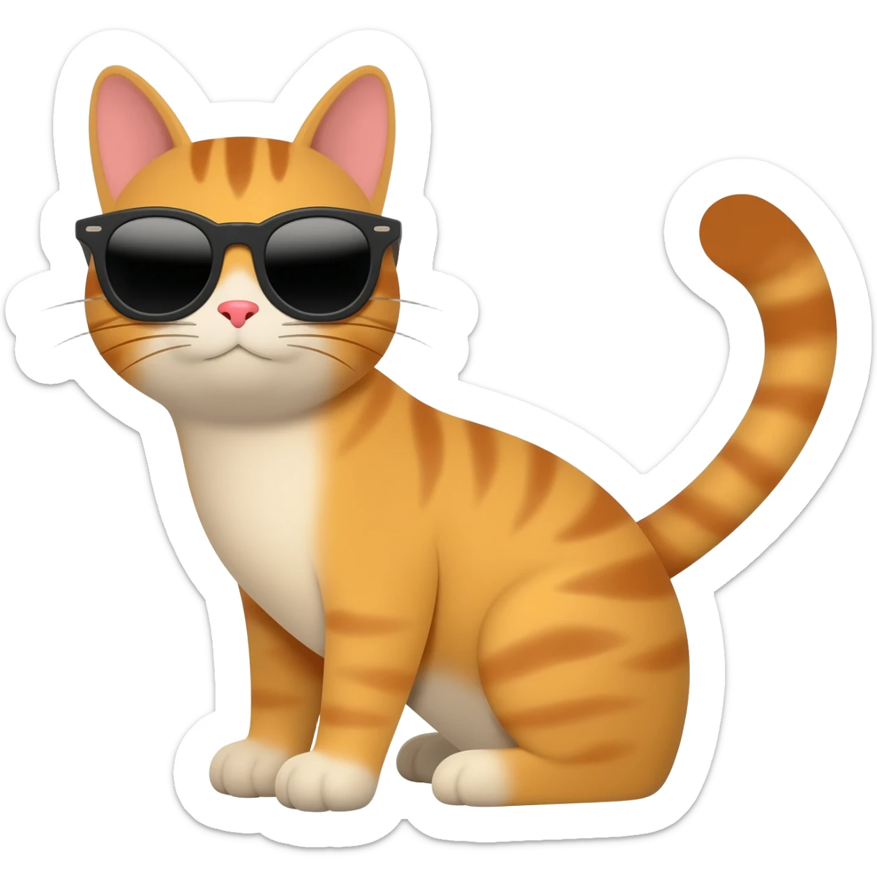 Cat wearing sunglasses sticker