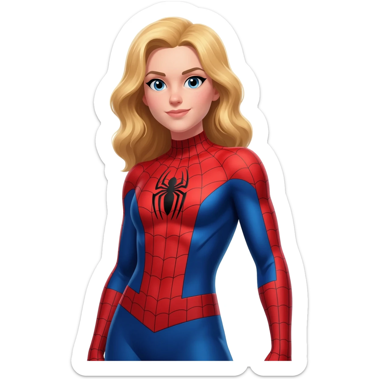 Sipiderman sarışın kadın sticker