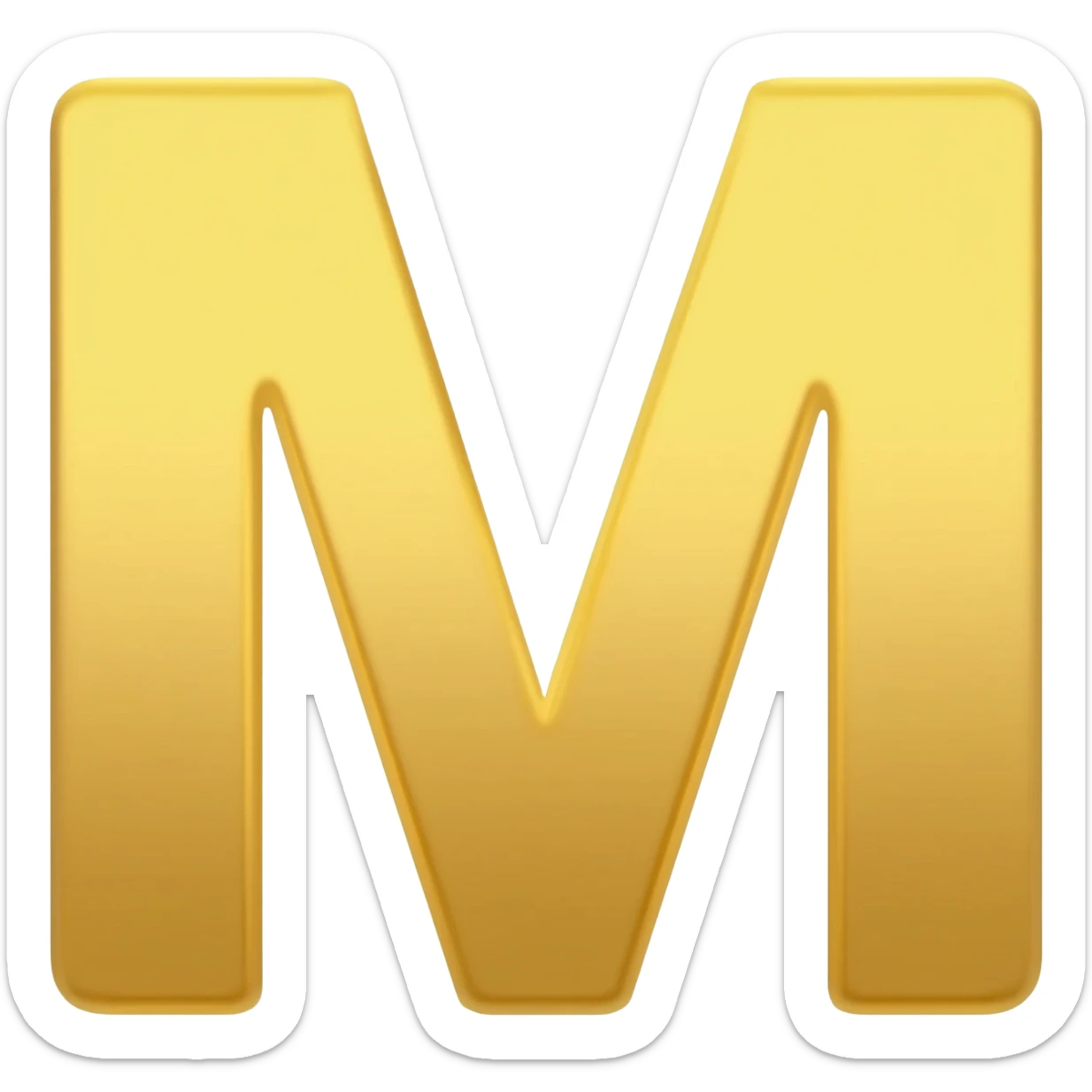 golden M letter for discord emoji sticker