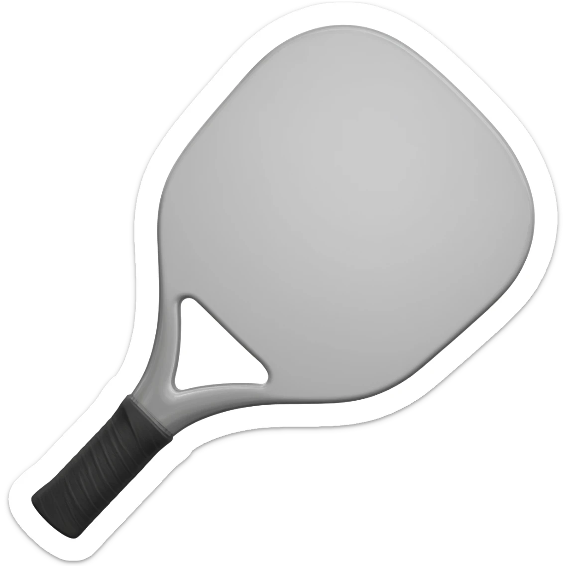 Pala de pádel blanco con negro en diagonal sin fondo sticker