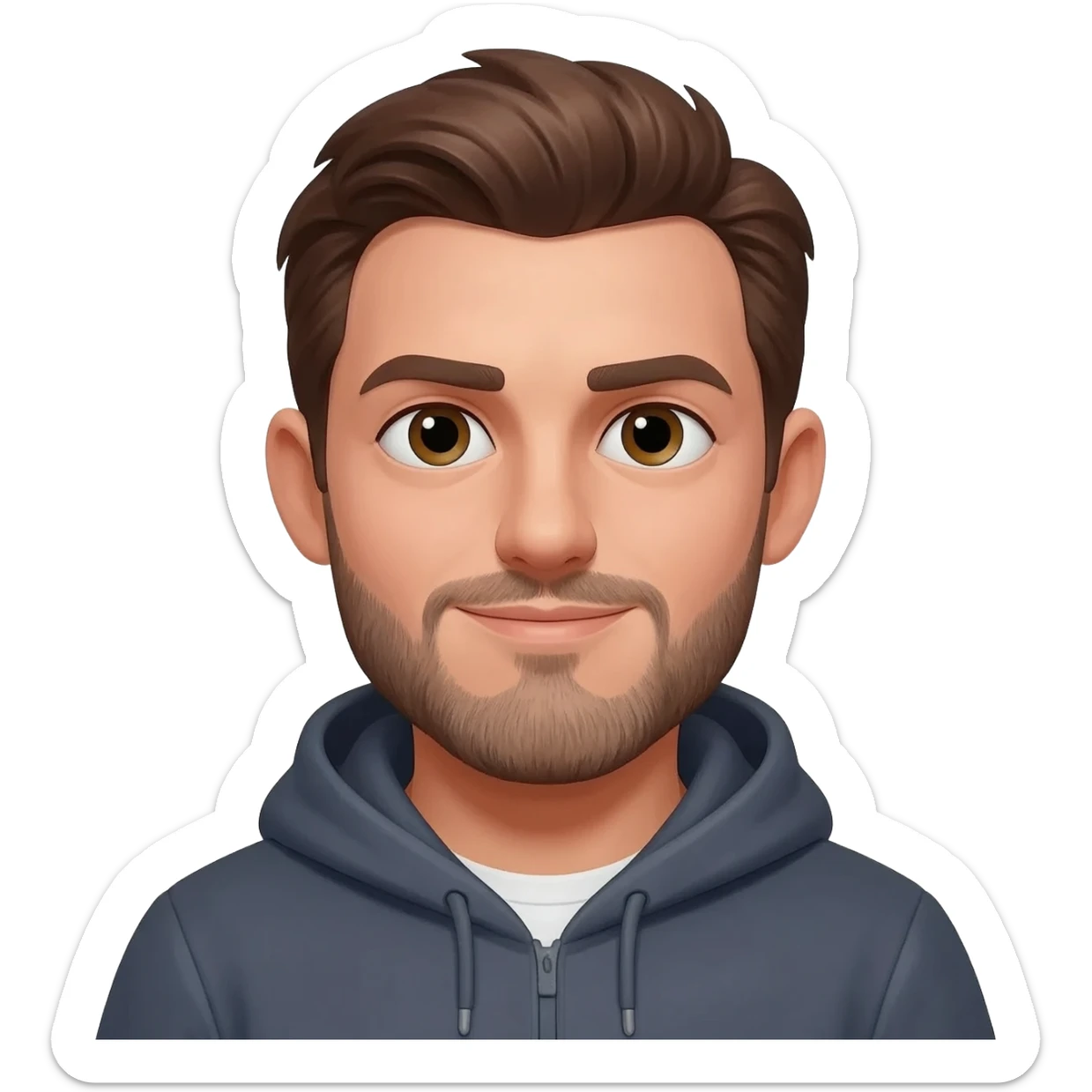 Brunette man gambling sticker