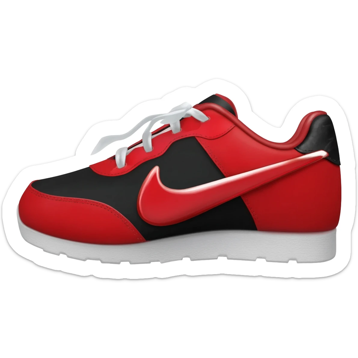 Red black Nike with white bows sticker