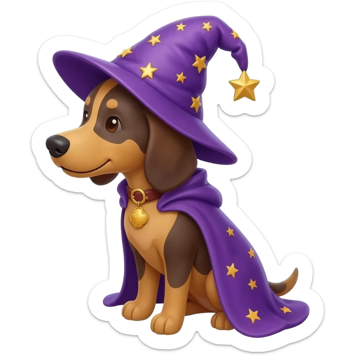 Dog wizard sticker