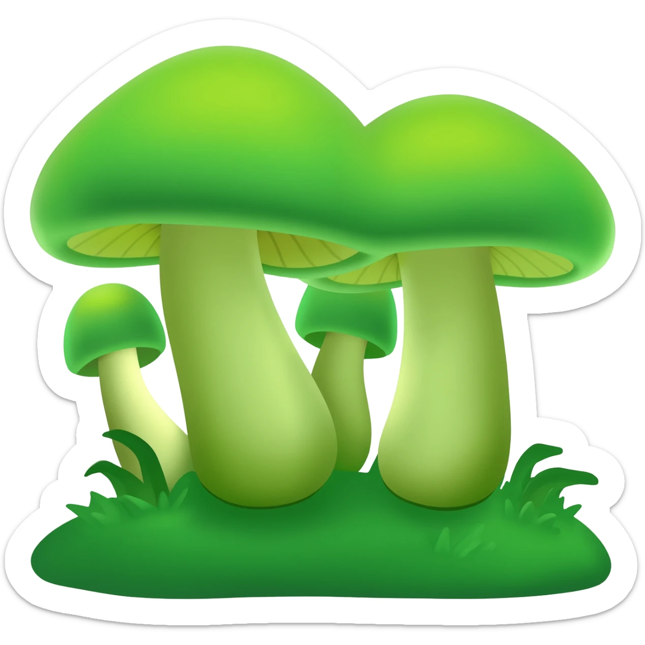 Green fungus forest sticker