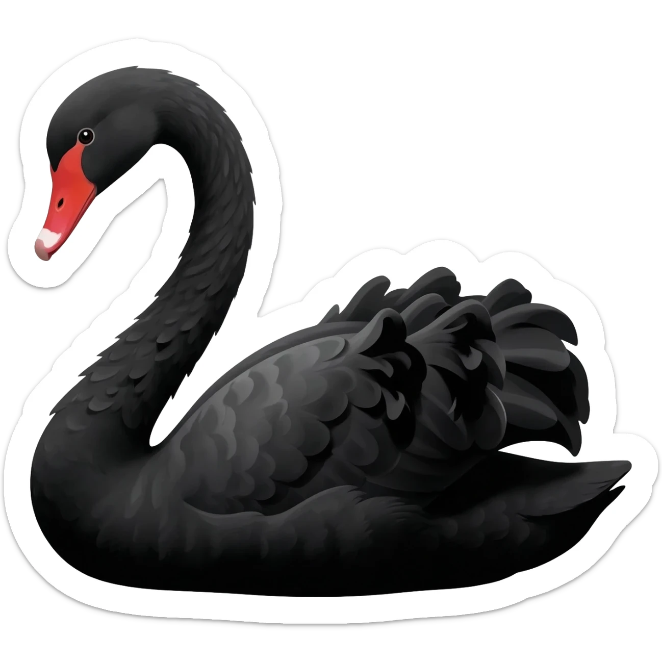 A black swan sticker