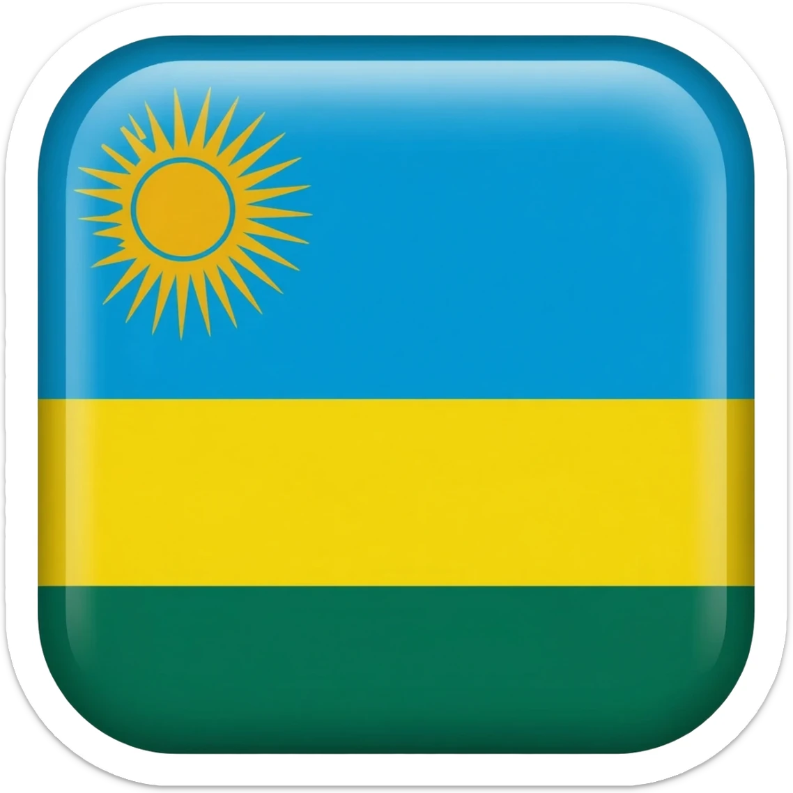 Saint Rwanda emoji flag sticker