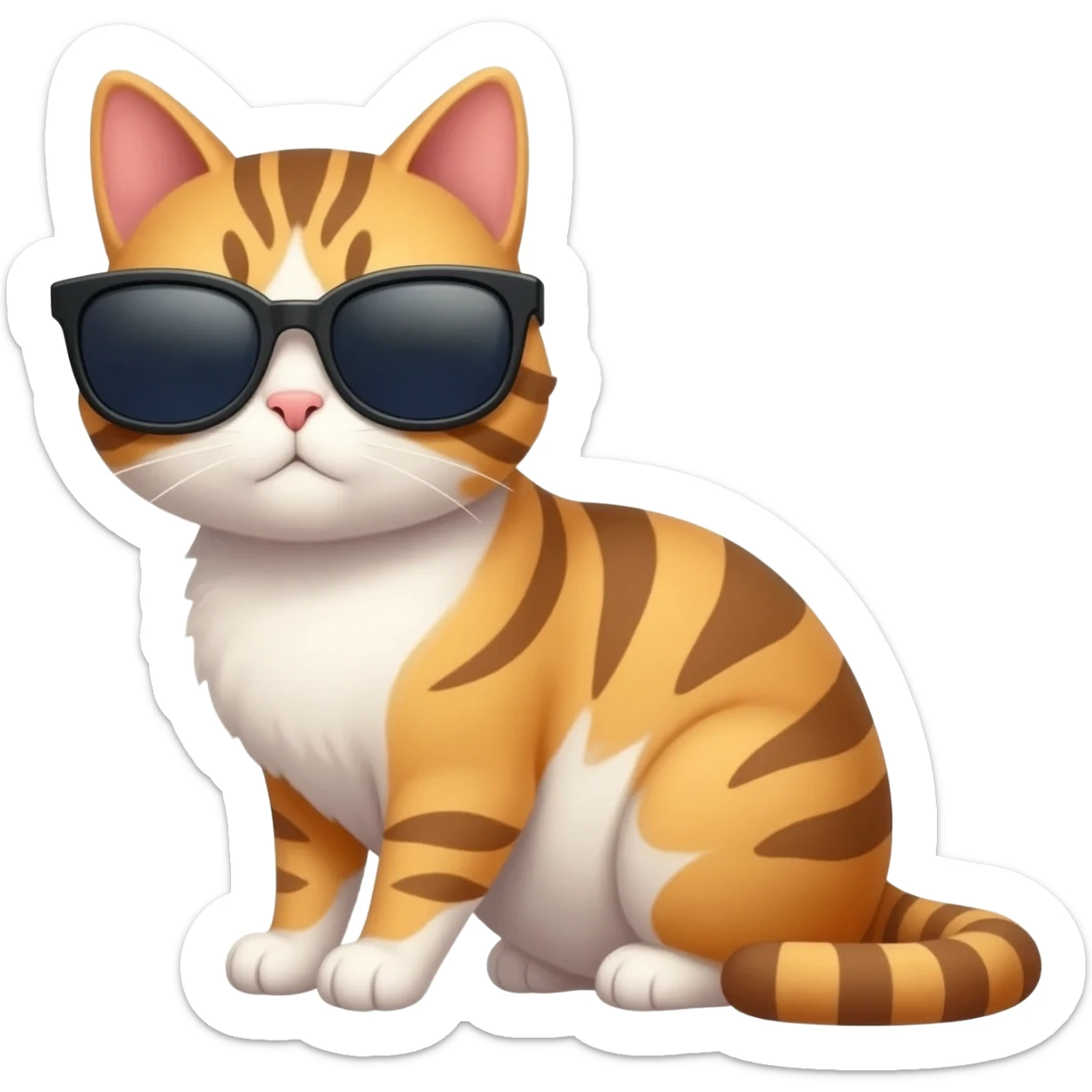 Cat wearing sunglasses sticker
