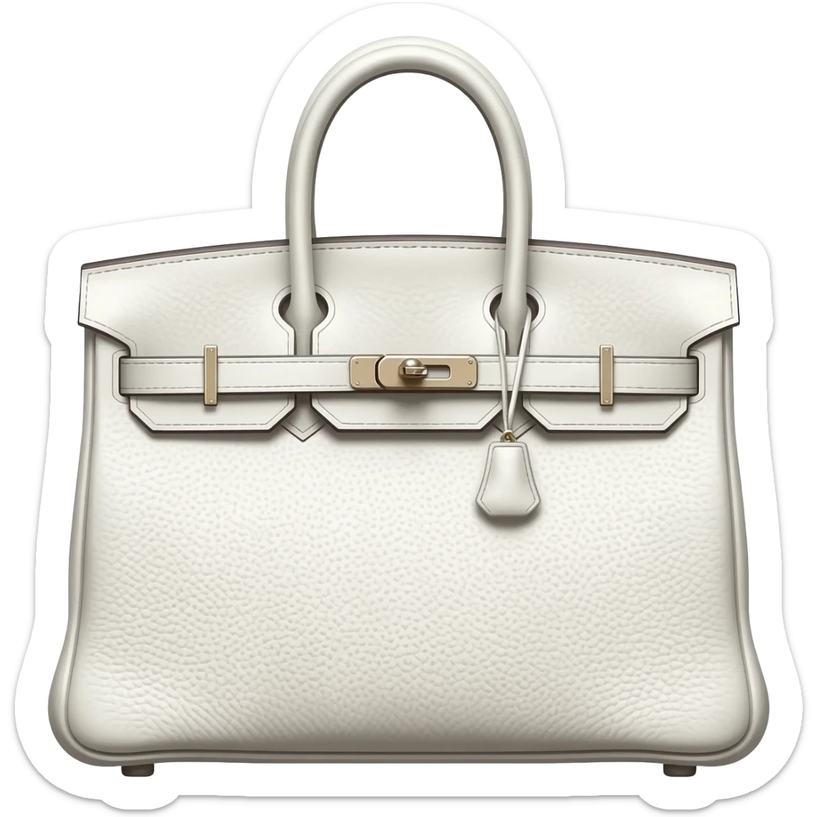 white birkin hermes bag sticker