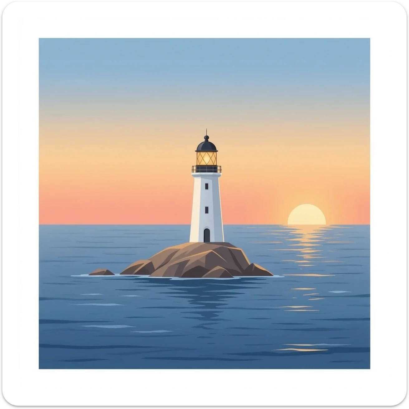 Lighthouse minimalist sticker