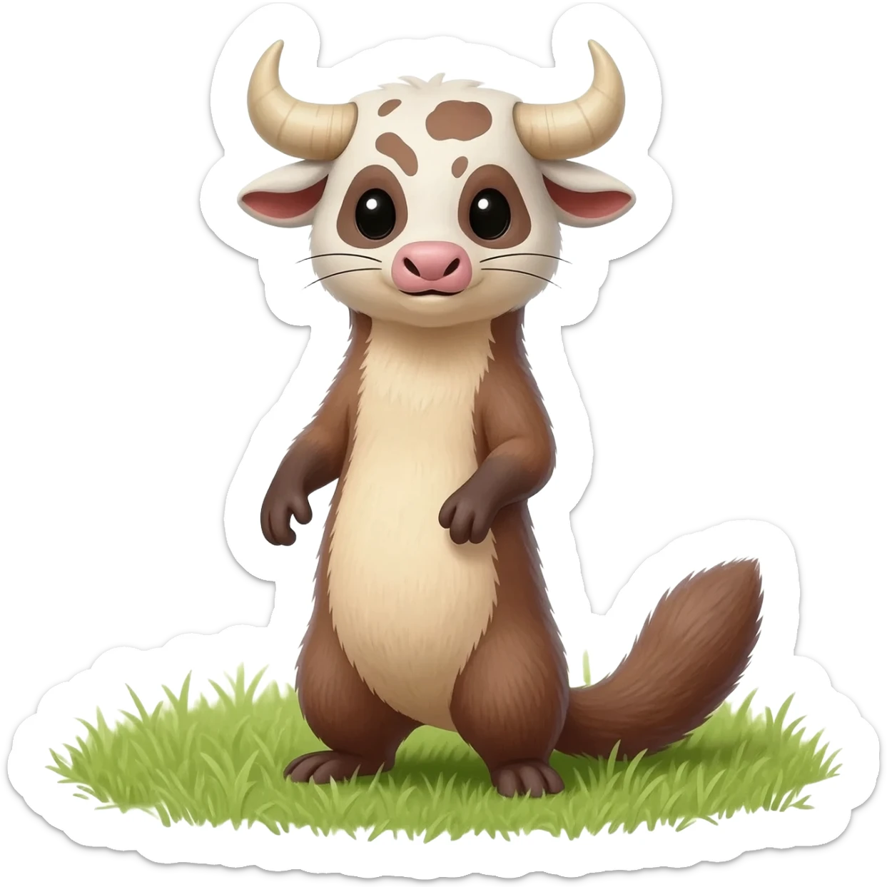 Weasel disguised as a bull sticker