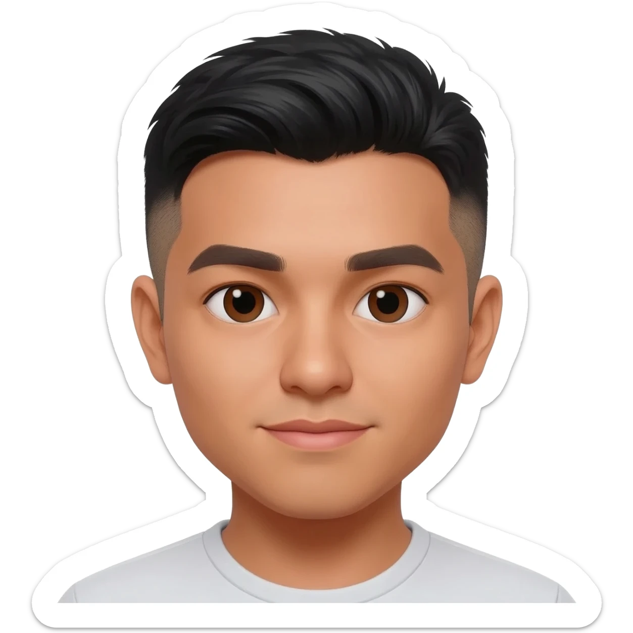 Peruvian man fade hair cut 25 year old  sticker