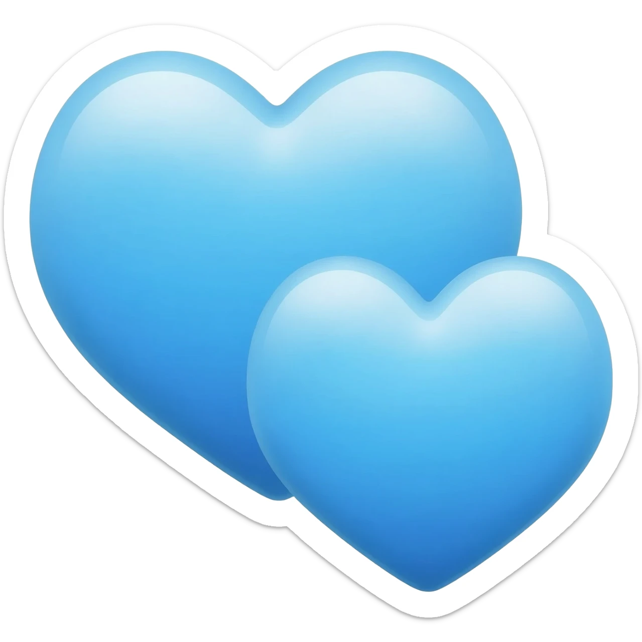 💕 this emoji with the same in blue sticker