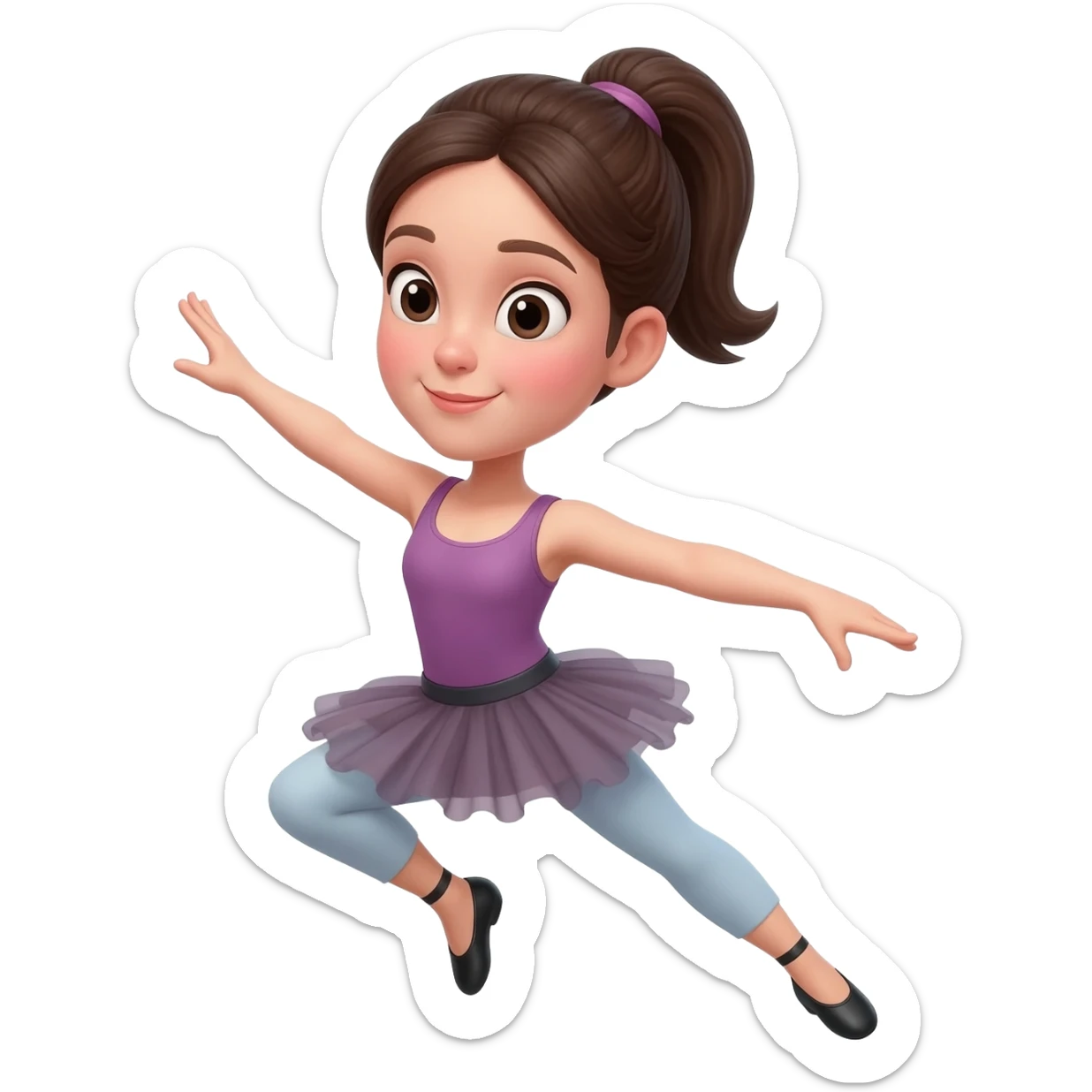 Girl in a dance poll sticker