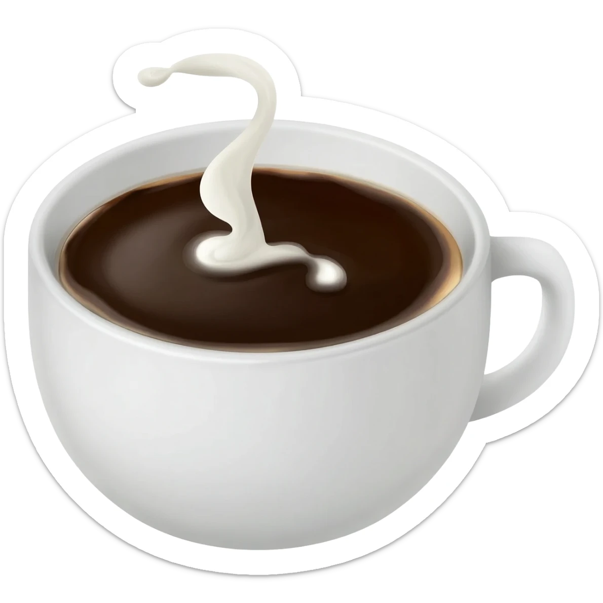 creamer in the coffee sticker