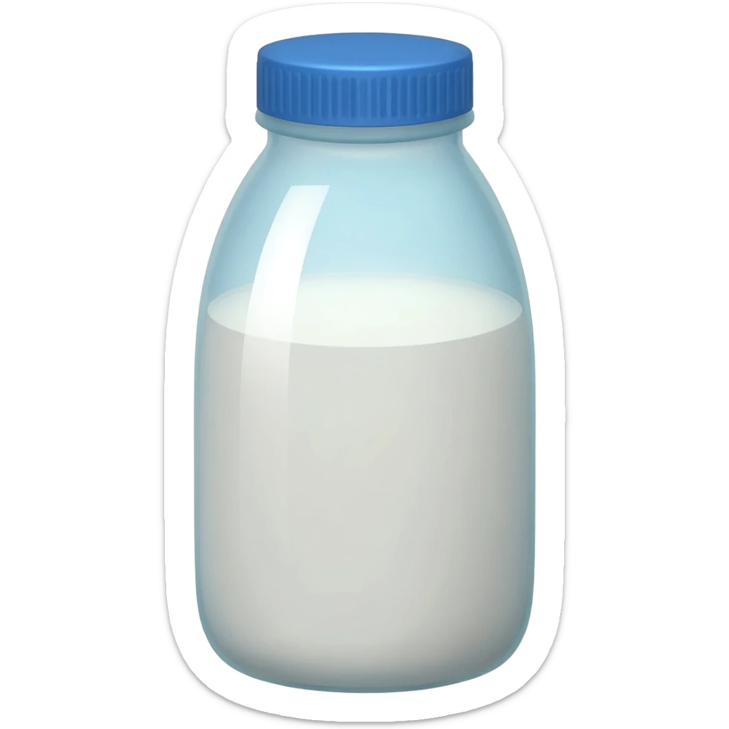 Milk bottle sticker
