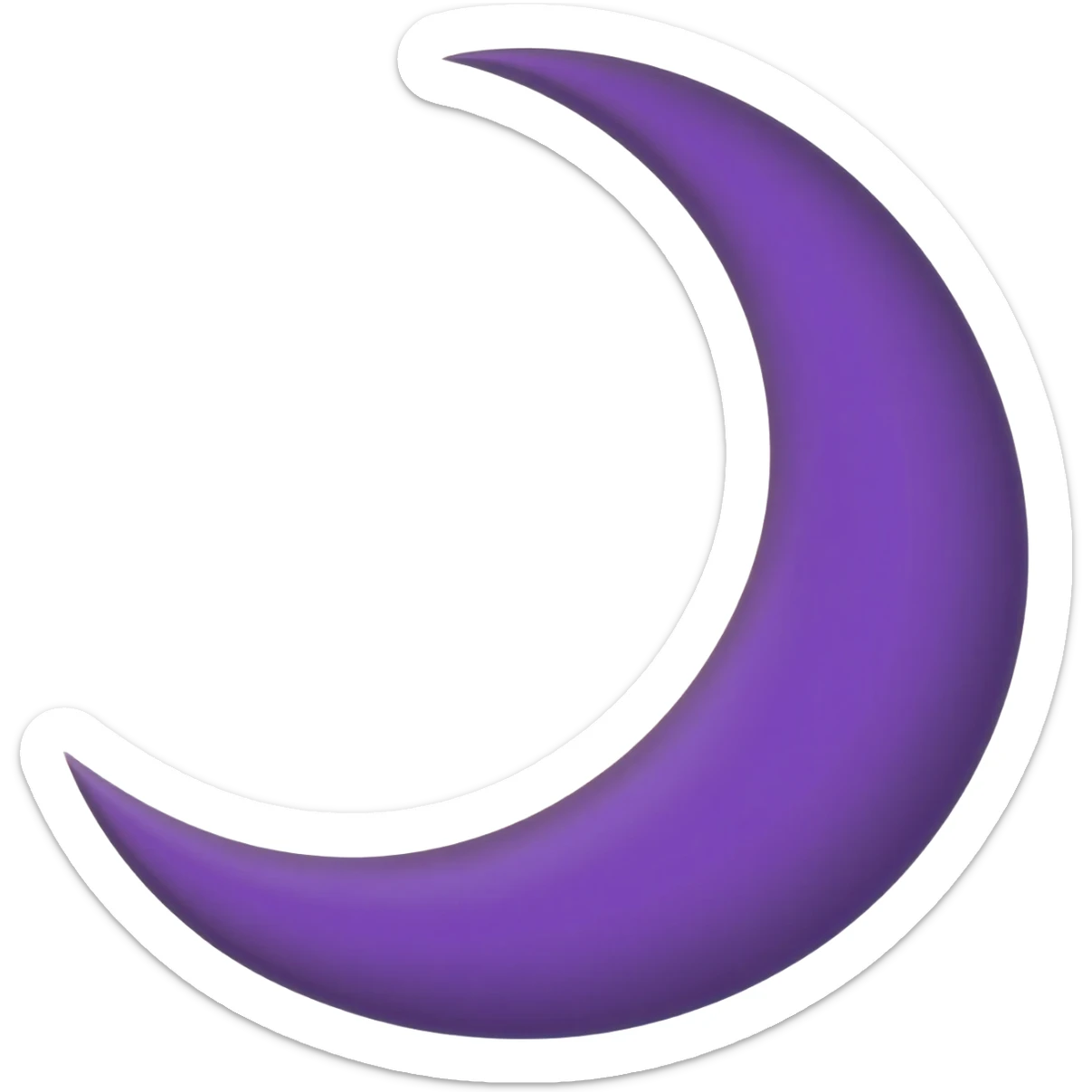 purple half moon sticker