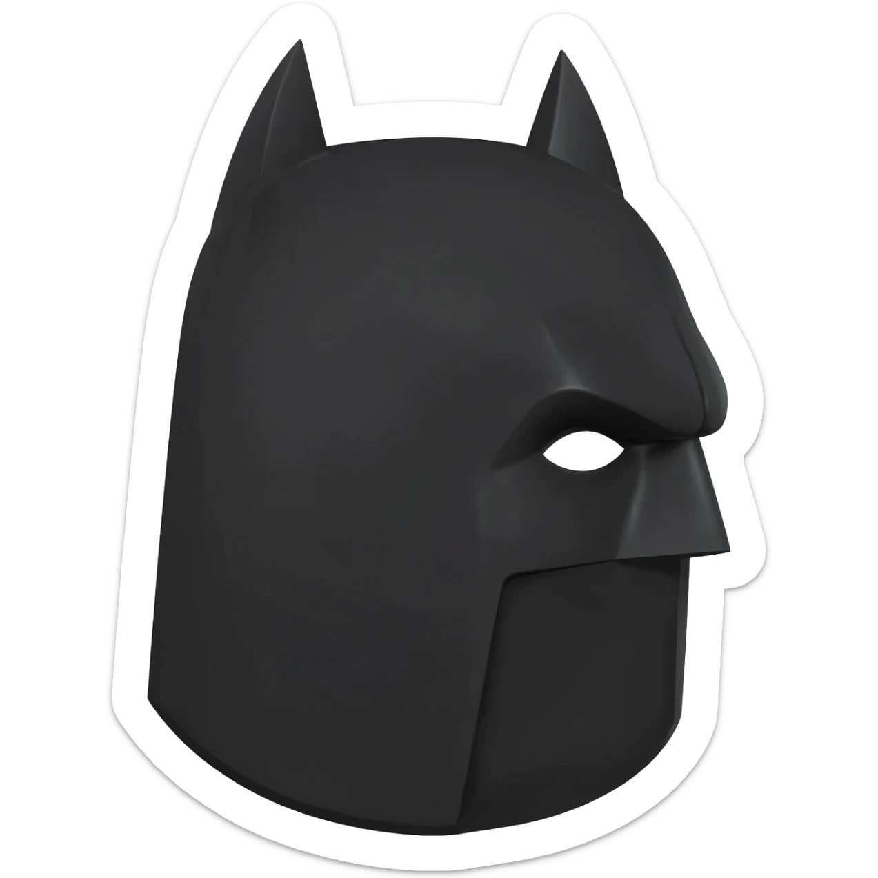 batman showing his eyes only white and his head is big sticker