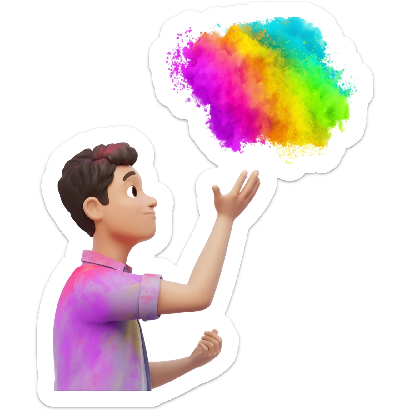 Holi emoji sticker