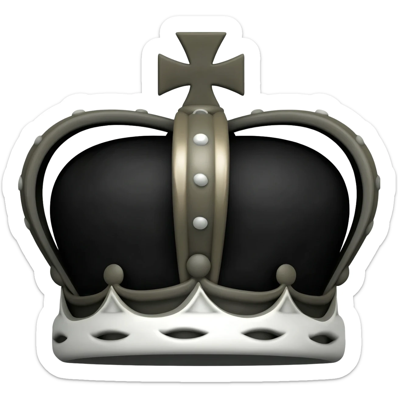 generate the most advanced black crown sticker