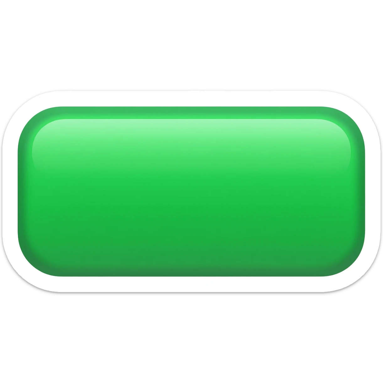 green  rectangule widht extra big button sticker