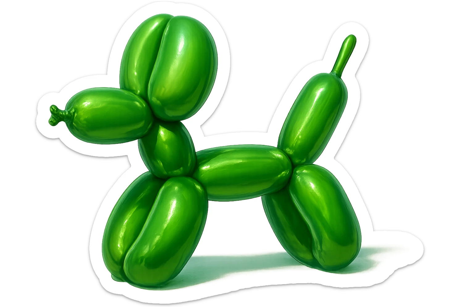 green balloon, simple, playful, suitable for emoji or sticker sticker