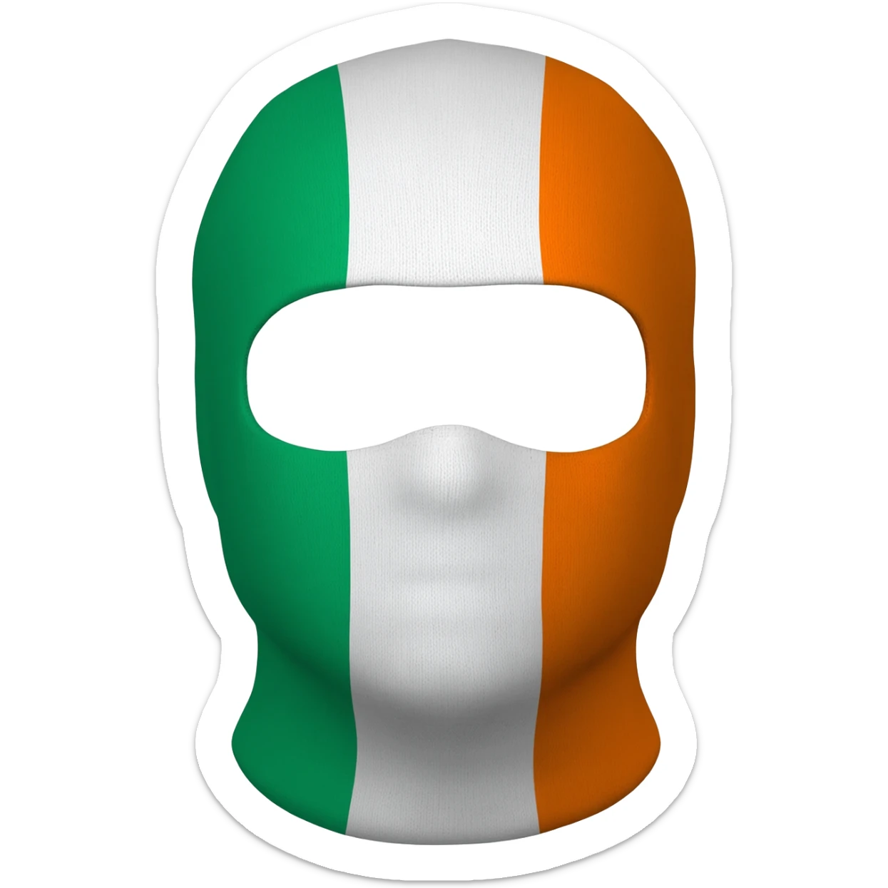 Irish flag balaclava sticker