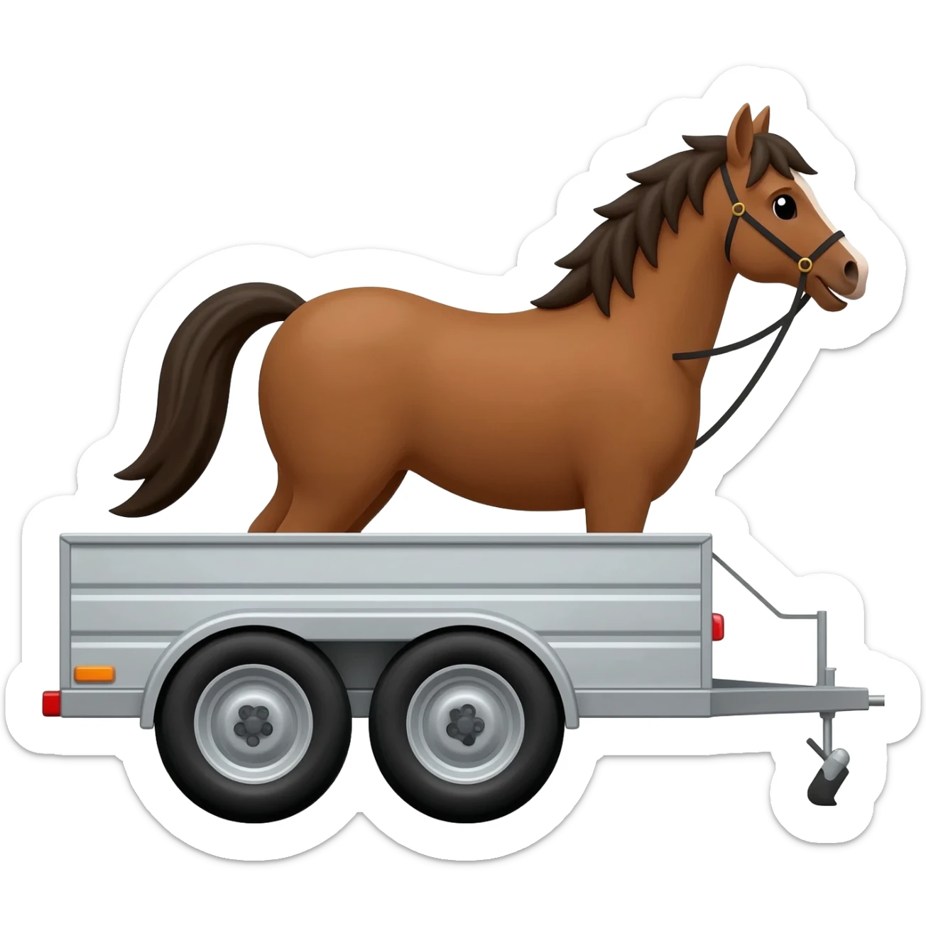 Horse and trailer sticker
