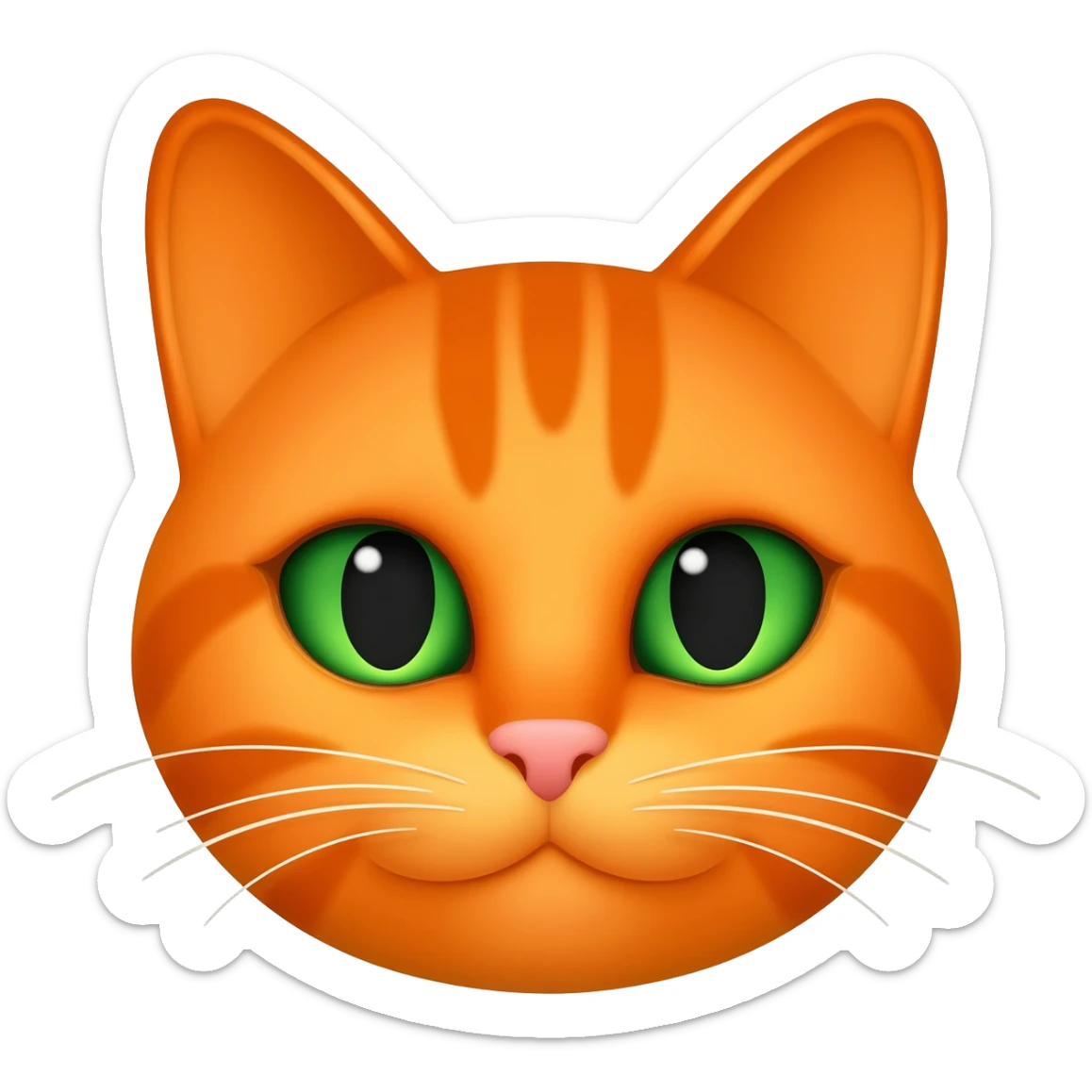 Emoji cat orange sticker