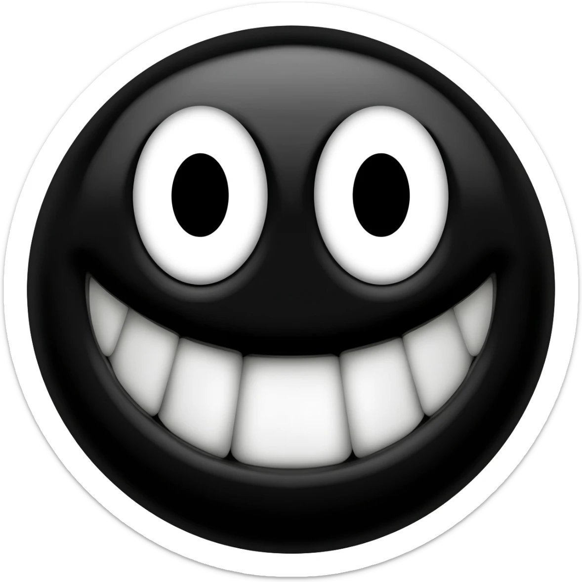 generate a black scary smail in 112 x 112 format with a transparent background sticker