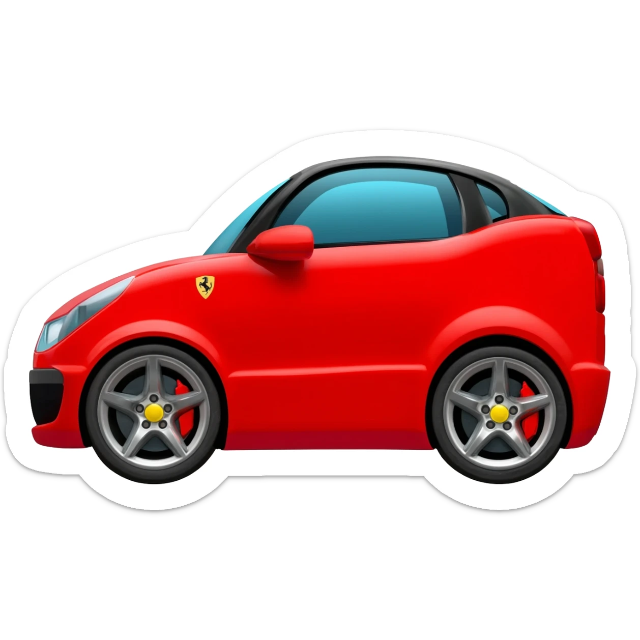 Quiero  un Ferrari rojo sticker
