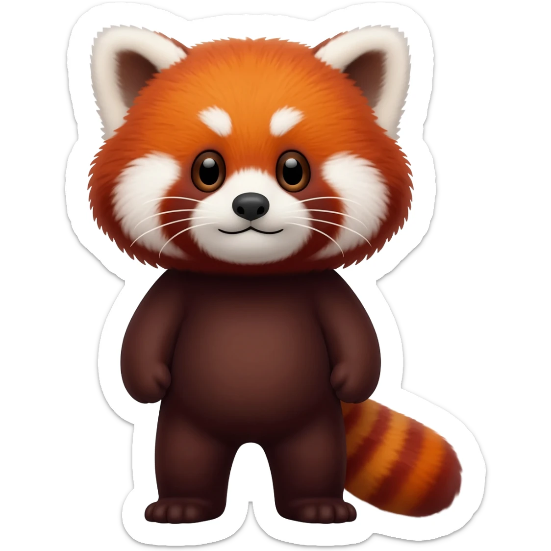 Red panda emoji sticker