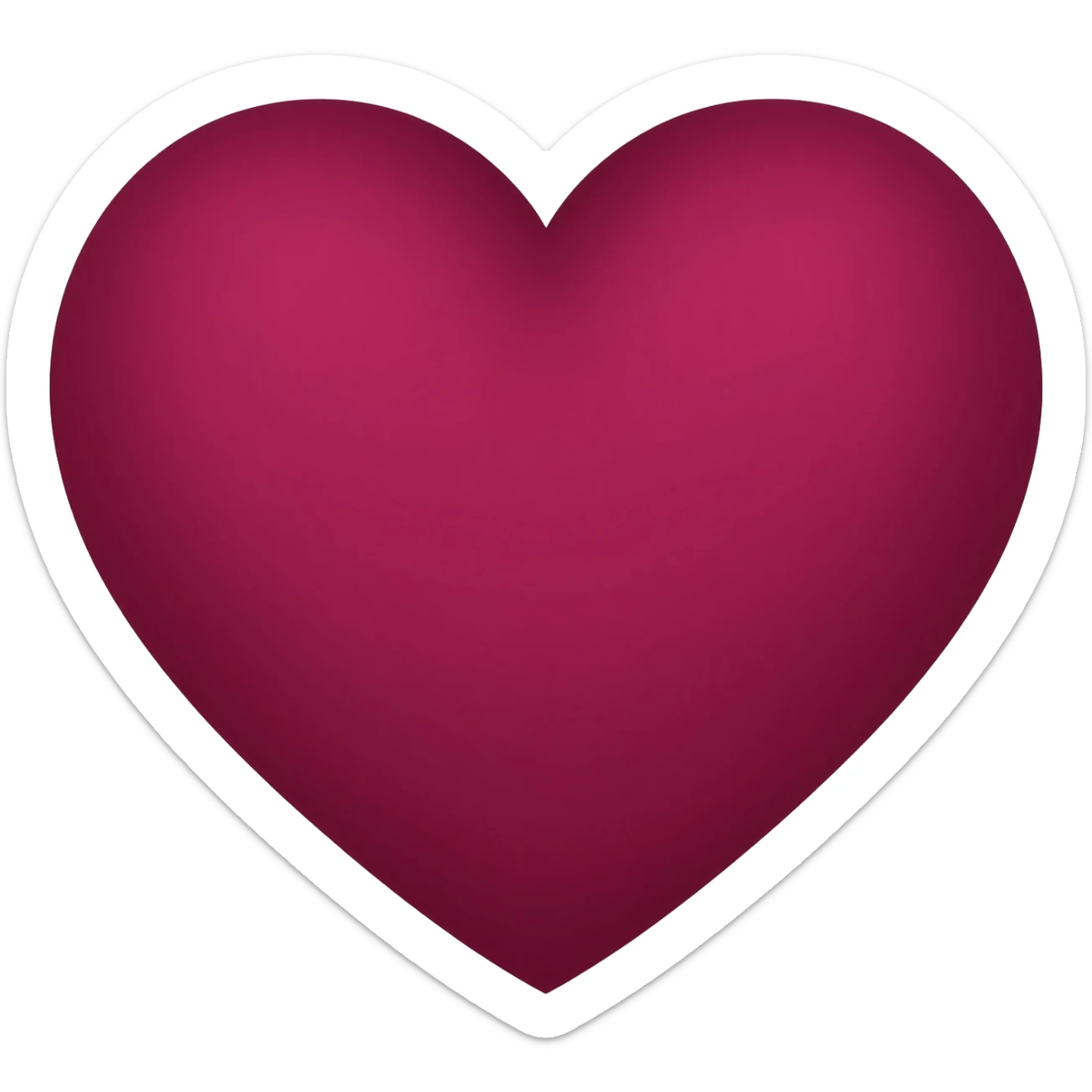 Maroon heart sticker